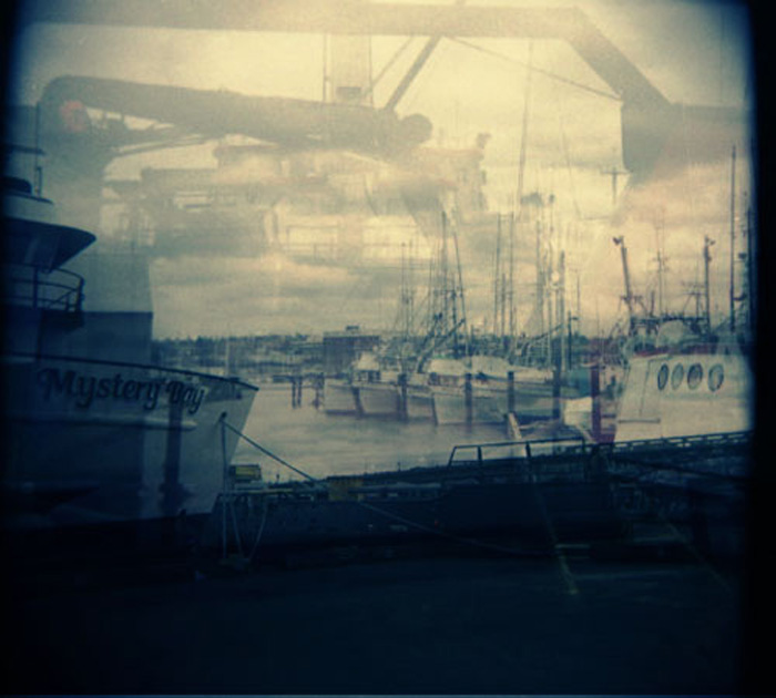 double exposure on the puget sound